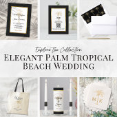 Elegant Gold Palm Tree Wedding Vielen Dank Tragetasche