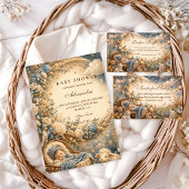 Elegante blaue Boho-Baby-Party Serviette