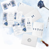 Regency Blue Rose Bridgerton Runder Aufkleber