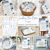 Elegantes Something Blue Hydrangea Brautgeschenk Geschenkanhänger
