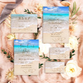 Hochzeit des tropischen Strandes mit blauem Ozean Banner