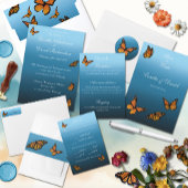 Monarch Butterflies Blue Ombre Save The Date