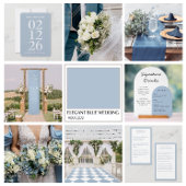 Elegant Blue Wedding Save the Date Cards Einladung