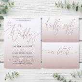 Moderne Rose Gold Gradient Wedding Tischnummer (Personalisiere diese Kollektion eines unabhängigen Creators.)