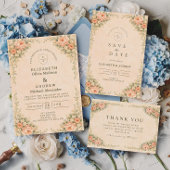 Elegante Brautrose-Bogen-Hochzeit Save The Date