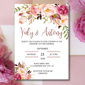 Romantischer Chic Blush Rose Memory Signature Gästebuch
