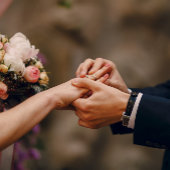 Elegant Brown & Gold String Lights Wedding  Poster