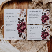 Elegante Burgundy Gold Wedding Serviette