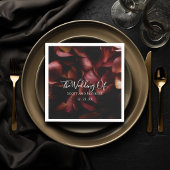 Elegant Burgundy Romantic Rose Guest Book Gästebuch