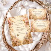 Elegante Schmetterlings-Boho-Windel-Raffle Begleitkarte