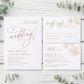 Modern Black & White Wedding Meal Options RSVP Karte (Personalisiere diese Kollektion eines unabhängigen Creators.)