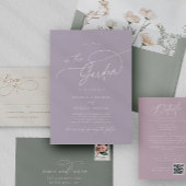 Eleganter Charm Rosa Rose Golden Foil Save the Dat Folieneinladung