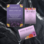 Elegante Golden Daisy mit Lila Glitzer Hochzeit Schneidebrett (Personalisiere diese Kollektion eines unabhängigen Creators.)