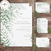 Elegant Delicate Greenerity Ferns Wedding Save The Date