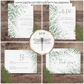 Elegant Delicate Greenerity Ferns Wedding Save The Date