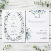 Blue Wedding All In One Einladung (Personalisiere diese Kollektion eines unabhängigen Creators.)