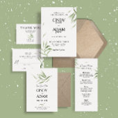 Elegant Dusty Greenerity Wedding Tischnummern
