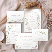 Elegante Wildblume Rustic Boho Wedding Monogramm Dankeskarte