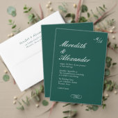 Elegantes Emerald Green Wedding Program Programm (Personalisieren Sie die Kollektion dieses unabhängigen Creators. Test)