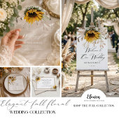 Elegante herbstliche Blumenehe Serviette