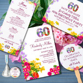 60. Geburtstag blumengeschmückt moderne 60 Jahre P Postkarte