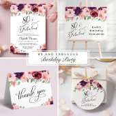 Elegant 80. Geburtstag Acryltrinkbecher