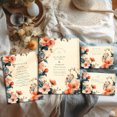 Elegante Hochzeit im floralen Jugendstil Save The Date