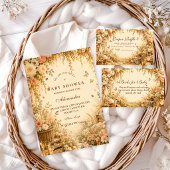 Elegante florale Boho-Windel-Raffle Begleitkarte