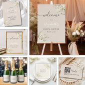 Elegant Floral Boho Bridal Shower Einladung