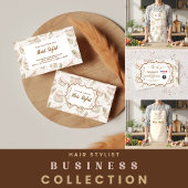 Elegant Floral Hair Stylist Schürze