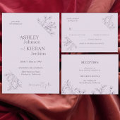 Eleganter floraler "Polterabend" Einladung