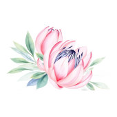 Sophisticated Pink Watercolor Protea