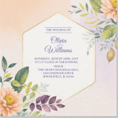 Elegante Florale Hochzeits-Einladungsvorlage Button