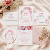 Rosa Hochzeitsaufkleber Runder Aufkleber