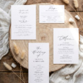 Romantische Elegant Delikate Kalligraphie Hochzeit Einladung