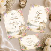 Elegante Gartenhochzeit Save The Date