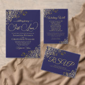 23 Table Navy Blue & Gold Seating Chart Poster (Personalisiere diese Kollektion eines unabhängigen Creators.)
