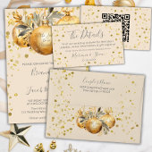 Gold Beige Weihnachtsfeier Rechteckiger Pappuntersetzer