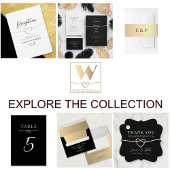 Moderne Gold Black Wedding rettet das Datum Save The Date