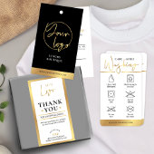 Black & Gold Modern Cloud Hang Tag Preis-Label