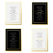 Formal Calligraphy Gold Frame Wedding Website UAWG Folieneinladung