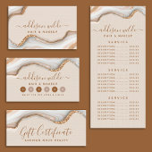 Eleganter Gold Glitzer Marble Agate Moderner Chic Klemmbrett