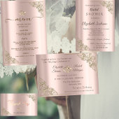 Gold Hearts Rose Gold Dankeschön-Karte Visitenkarten