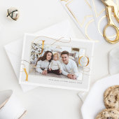 Elegant Gold Joy Script Tag Weinetikett