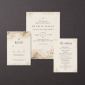 Elegantes goldenes botanisches Hochzeitsprogramm Programm (Personalisiere diese Kollektion eines unabhängigen Creators.)