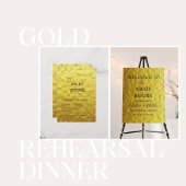Elegante Gold Probe Abendessen am Abend Rechteckiger Pappuntersetzer