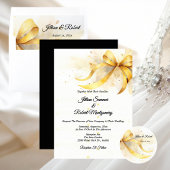 Elegante goldene Hochzeitsrücksendeadresse