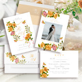 Rosa Rose Ribbon Monogram Foto Wedding Milchtasse