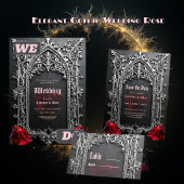 Elegant Gothic Wedding Rose Frame  Save The Date