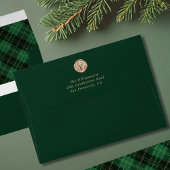 Elegant Christmas Green Plaid Return Address